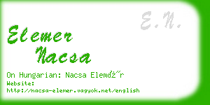 elemer nacsa business card